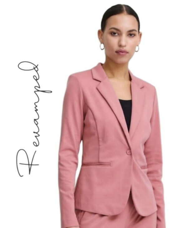 Revamped Jackets & Blazers - Revamped Heather Rose Pink Blazer